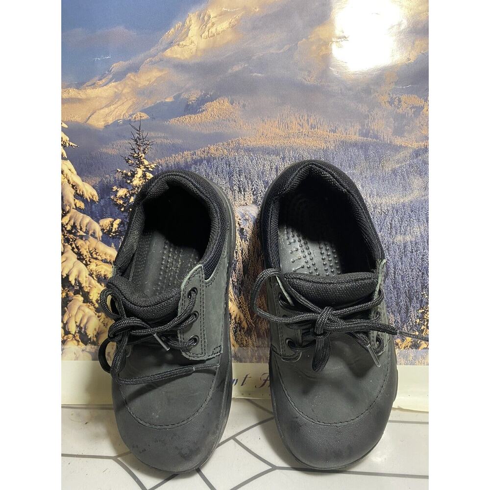 Crocs Unisex Size 6M 8W Velocity Black Slip Oil Resistant Work Shoes Sneakers